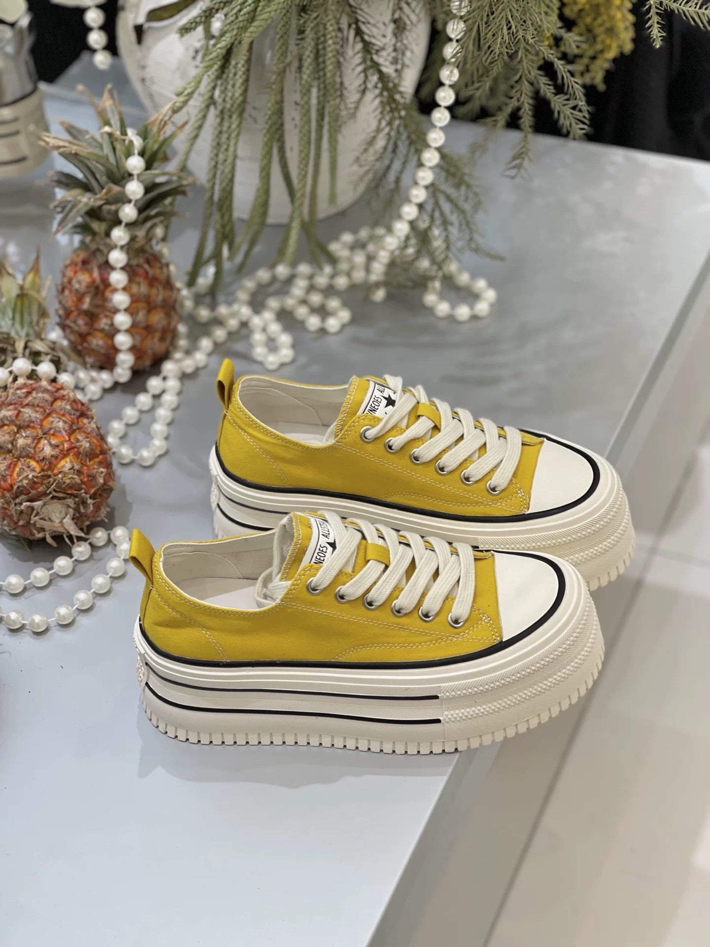 Women's Small Platform Hight Increasing Board Spring Casual Shoes