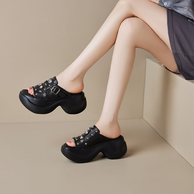 Soft Bottom Platform High Outer Wear Heels