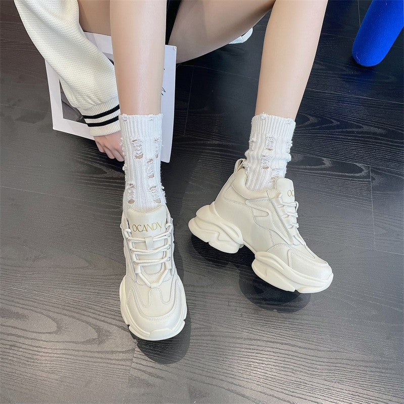 Women's Height Increasing Insole Dad Spring Platform Soft Bottom Women's Sports Shoes