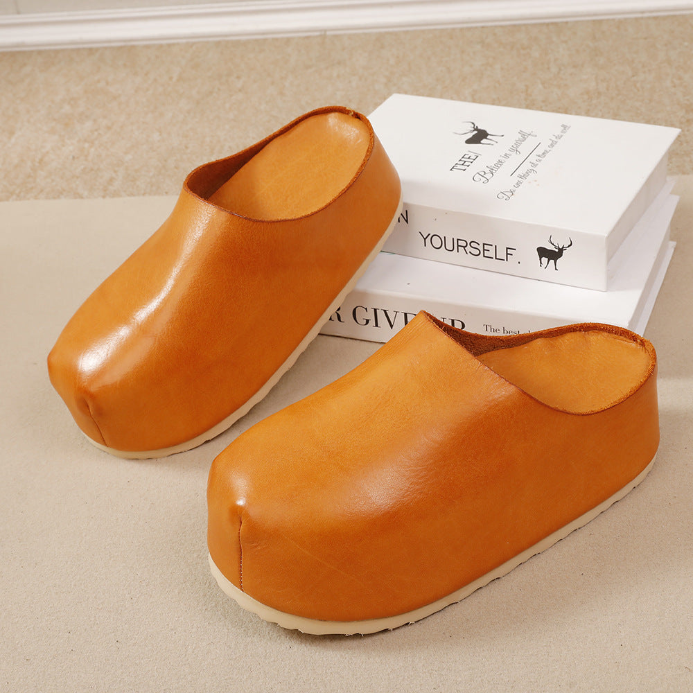 Women's First Layer Cowhide Breathable Simple Outer Sandals