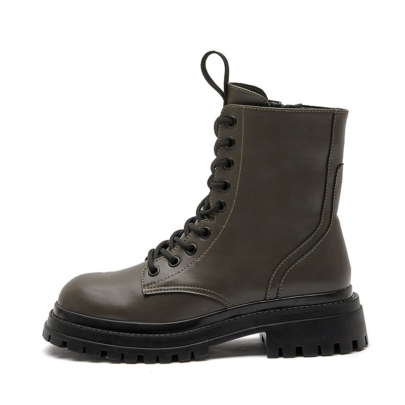 Women's Martin Platform British Style Elevator Wild Boots