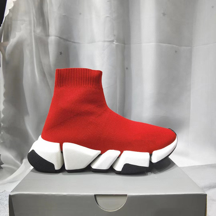 Women's & Men's High Version Straight Comfortable Sock Knitted Casual Shoes
