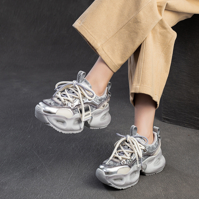 Women's Distressed Fried Street Dad Sports Style Casual Shoes