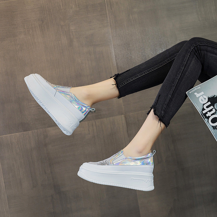 Women's Korean Style Heightened Pumps Thick Bottom Women's Casual Shoes