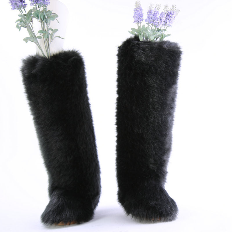 Women's Over The Knee Female Fleece-lined Winter Snow Boots