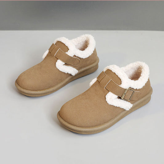 Women's Cotton Thick Bottom Warm Keeping Board Fleece-lined Sneakers