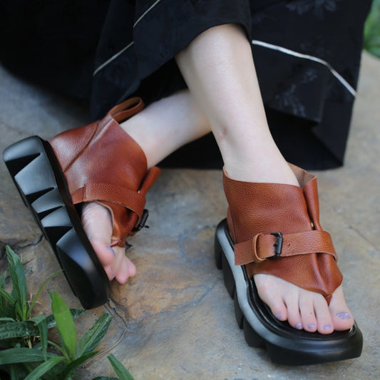 Women's Top Layer Cowhide Light Roman Larger Sandals