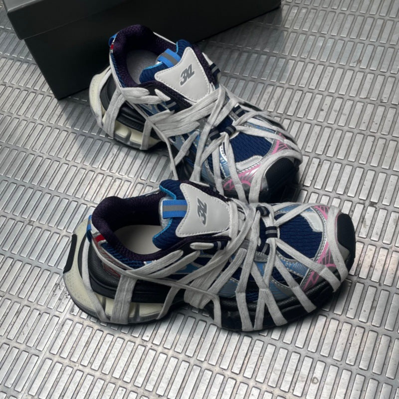 Women's & Men's Distressed Model Style Couple Sports Paris Men's Casual Shoes