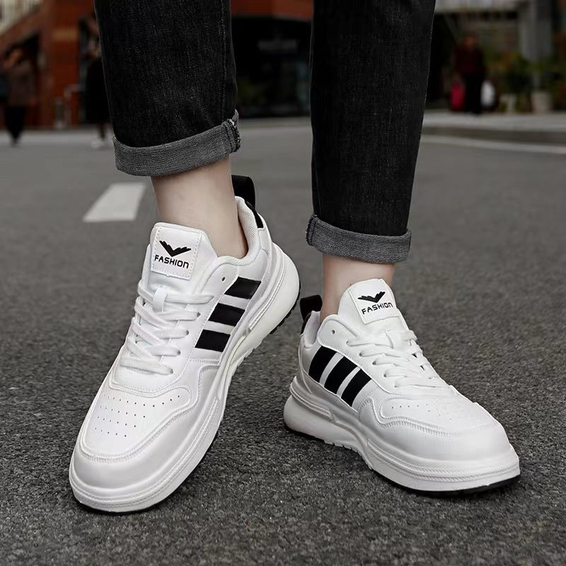 Men's Extra Large Platform White Trendy Dad Sneakers