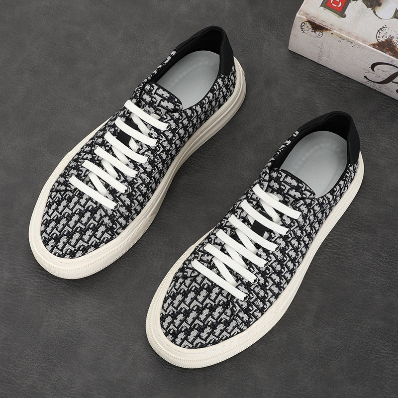 Men's British Style Breathable Cloth Slip-on Men's Canvas Shoes