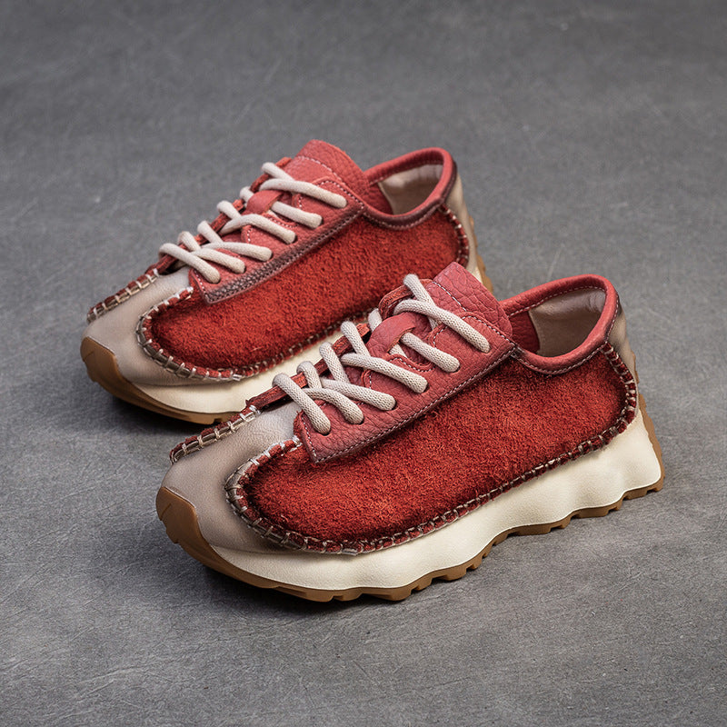 Design Pumps First Layer Cowhide Low Casual Shoes