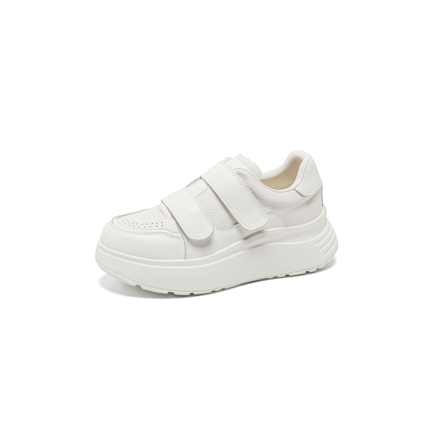 Women's Genuine Retro White Platform Hight Increasing Women's Casual Shoes