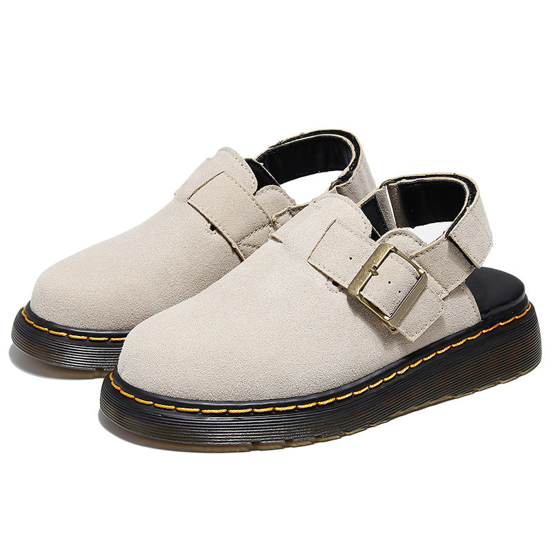 Women's & Men's Martin Summer Half Slip-on Black Closed Toe Sandals