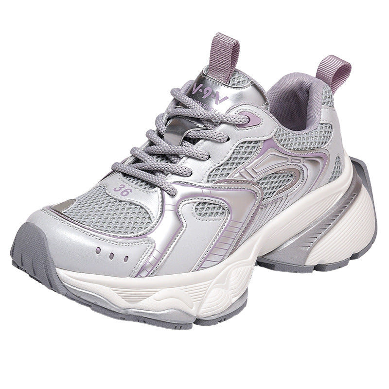 Women's Platform Thick Bottom Sier Show Feet Sneakers