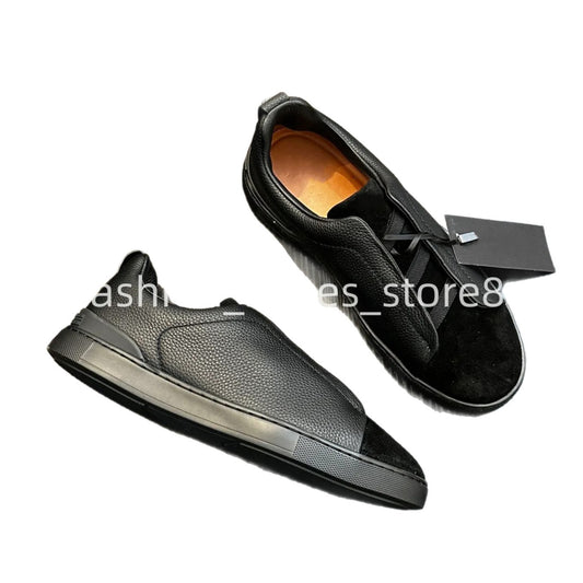 Men's Slip-on Cross Elastic Band Flat Lightweight Comfortable Men's Board Shoes