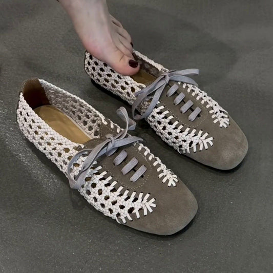 Women's Niche Design Fashion Woven Summer Flat Women's Casual Shoes