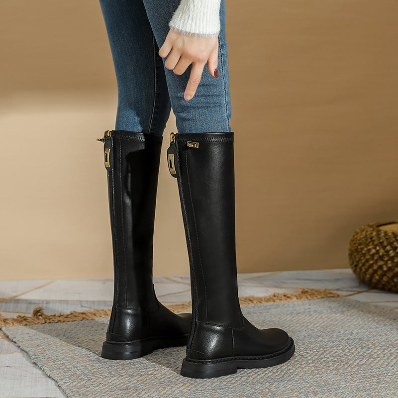 Women's Autumn Veet Padded Plus Size Fat Widened Boots