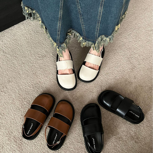 Women's British Style Retro Raise The Bottom Slippers