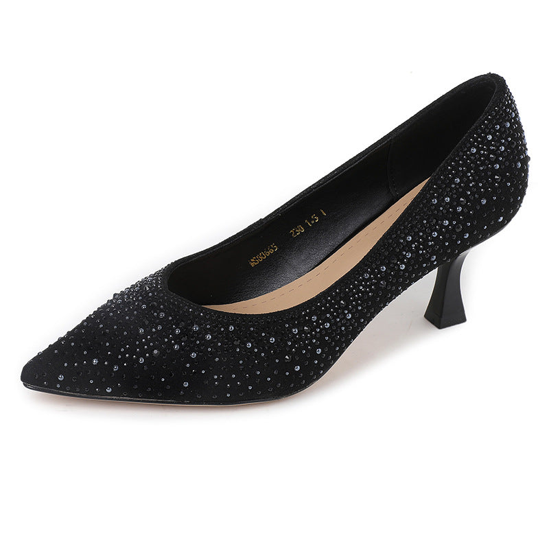 Women's Autumn Pointed Toe Stiletto Hot Rhinestone Women's Shoes