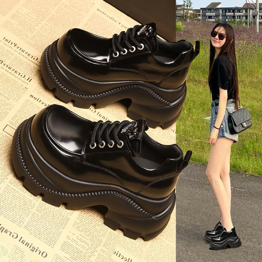 Women's Height Increasing Insole Muffin Autumn British Style Loafers