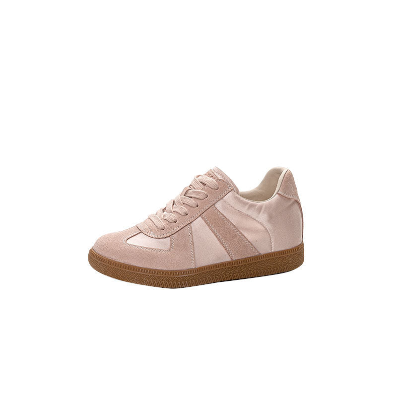 Women's Genuine Small Height Increasing Insole Sier German Training Spring Flat Sneakers