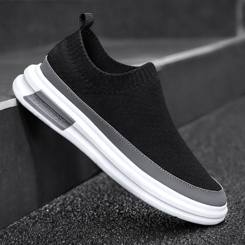 Men's Fly Woven Mesh Breathable One Pedal Board Casual Shoes