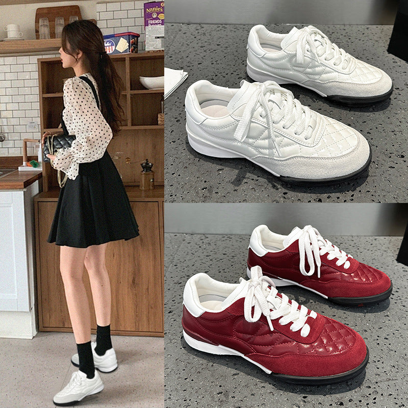 Women's Classic Style Rhombus Platform German Training Women's Casual Shoes