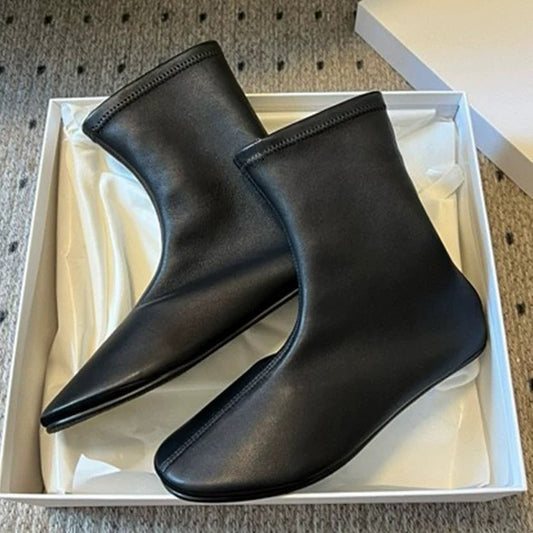 Women's Flat Bottom Sleeve Stretch Thin Martin Boots