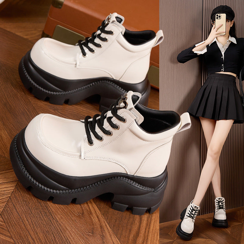 Women's Platform Height Increasing Insole British Style Women's Fashion Shoes