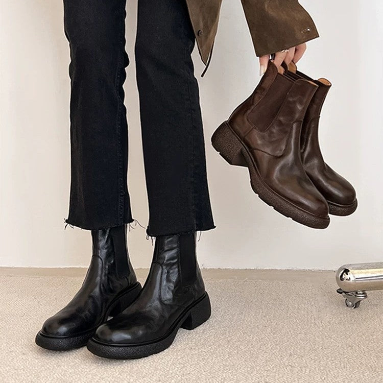 Women's Manta Love Letter Old Chelsea British Style Women's Leather Boots