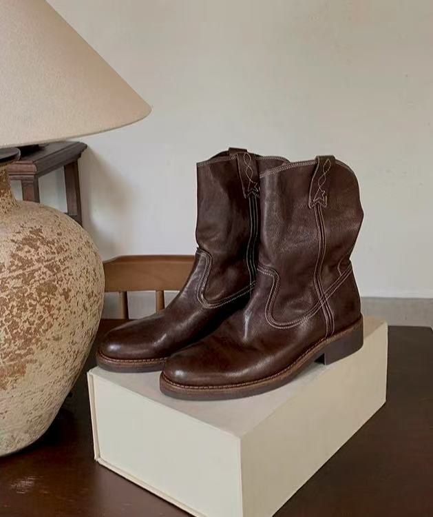 Women's Su Burke Highway Knee-high Chunky Ankle Women's Leather Boots