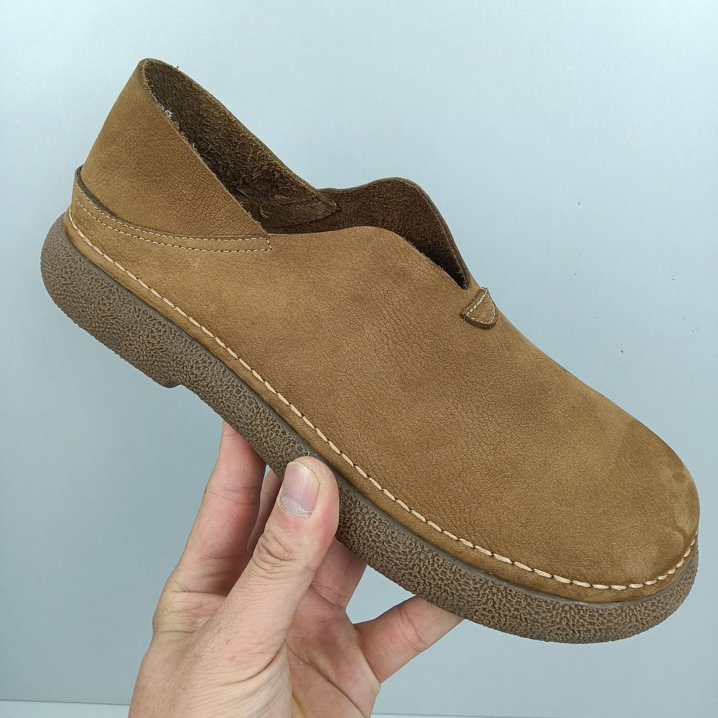 Waterproof Suede Business Dress Cowhide Rubber Sole Men's Casual Leather Shoes