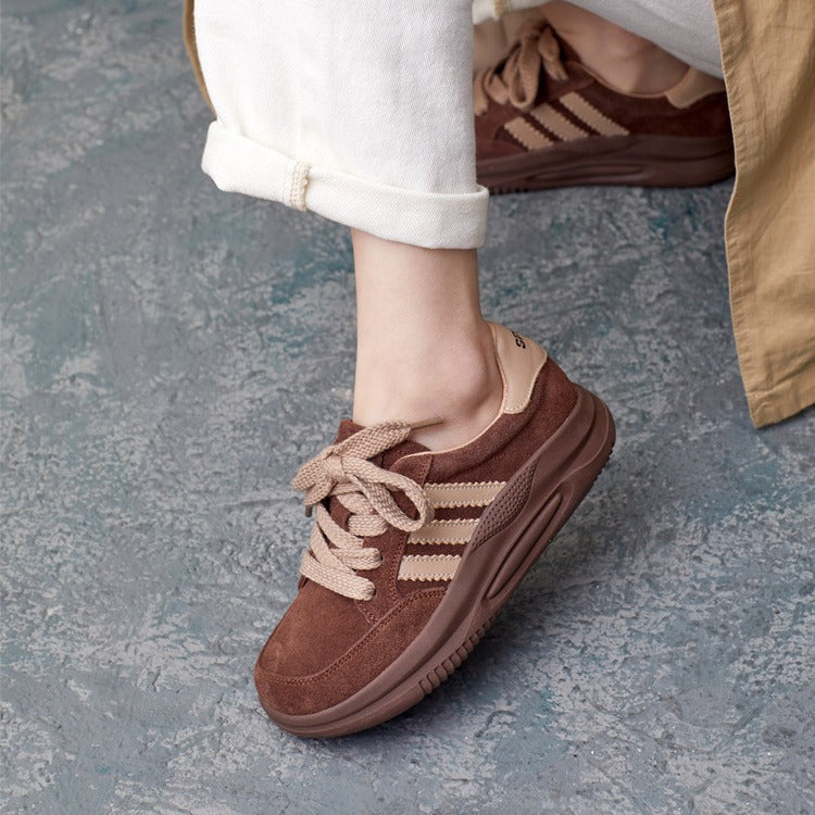 Women's Genuine Soft Platform Thin Bread Bottom Women's Casual Shoes