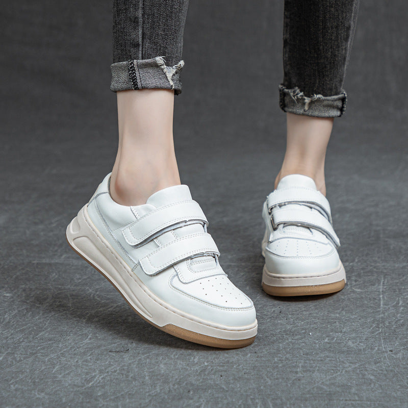 Women's Cowhide Easy Wear Winter Fleece-lined Wool Casual Shoes