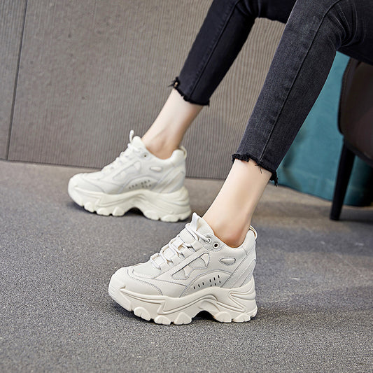 Women's Small Daddy Fashionable Breathable Sports Height Increasing Men's Shoes