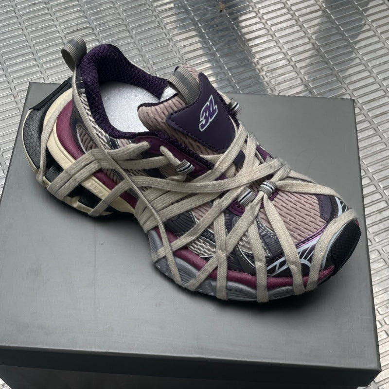 Women's & Men's Distressed Model Style Couple Sports Paris Men's Casual Shoes