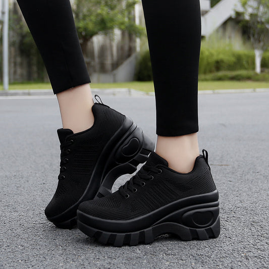 Women's Breathable Thick Bottom Increased Comfortable Fashion Casual Shoes