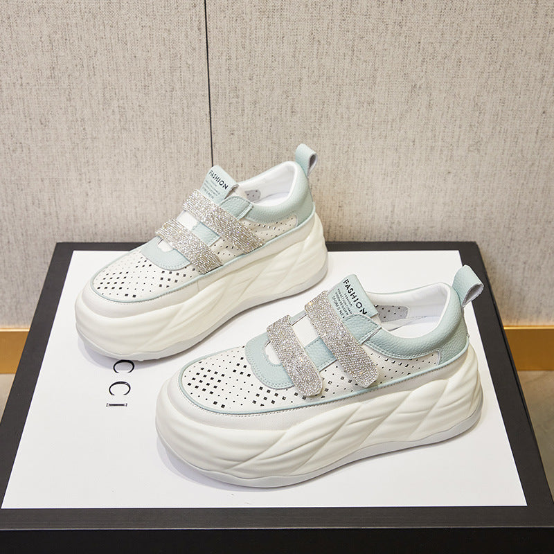 Women's Trendy Simple White Breathable Single-layer Fashionable Casual Shoes