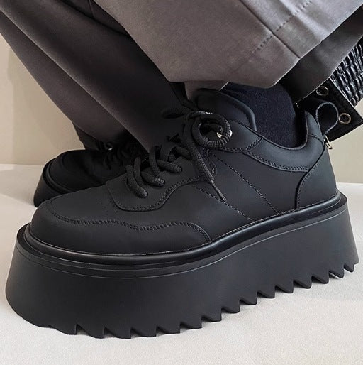 Men's Leisure Sports Muffin Platform Fashion White Men's Casual Shoes