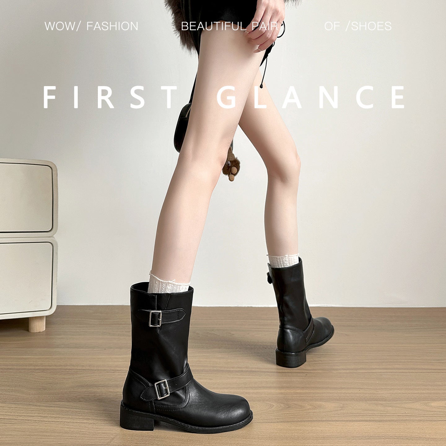 Women's Brown Elevator Martin For British Retro Ankle Small Round Women's Leather Boots
