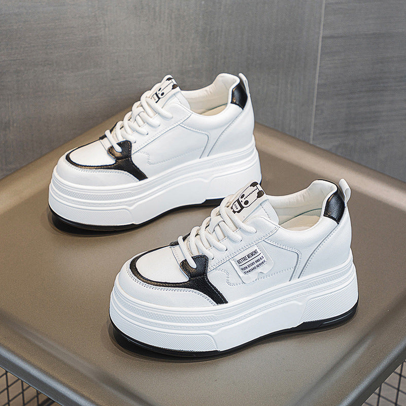 Women's Platform White Slimming Height Increasing Insole Small Versatile Women's Casual Shoes