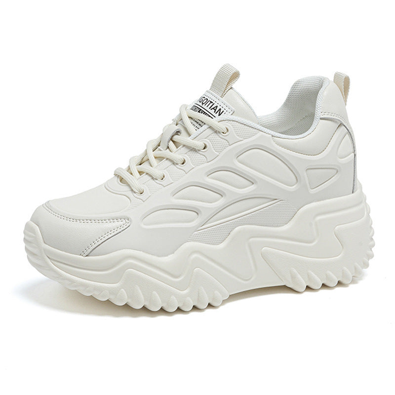 Women's Thick Bottom Wedge Platform Hidden Sports Mesh Men's Shoes