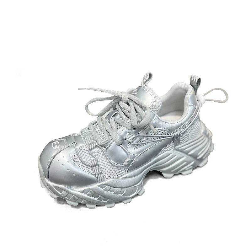 Women's Trendy Platform Dad Spring Stitching Running Sneakers