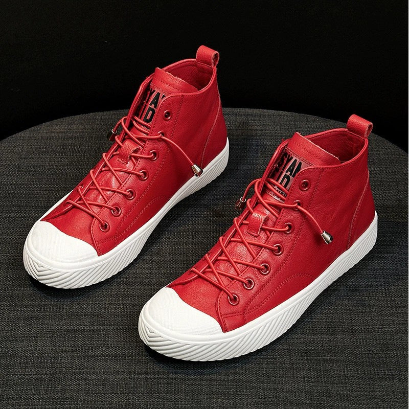 First Layer Cowhide Female Spring Korean Sports Women's Board Shoes