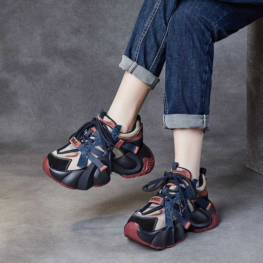 Women's Platform Fashion High Dad Retro Travel Women's Casual Shoes