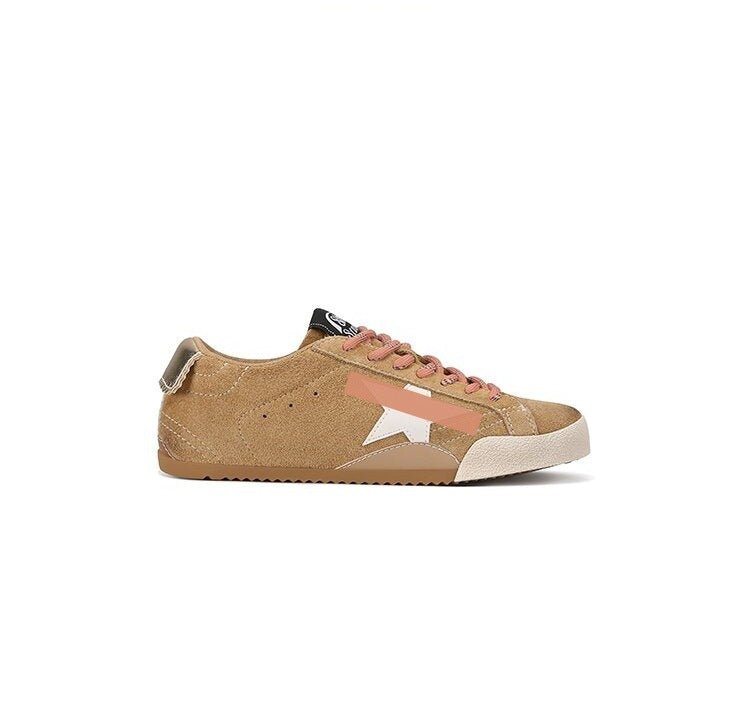 Women's Dirty Color Matching Mandarin Duck Belt Korean Retro German Training Women's Sports Shoes