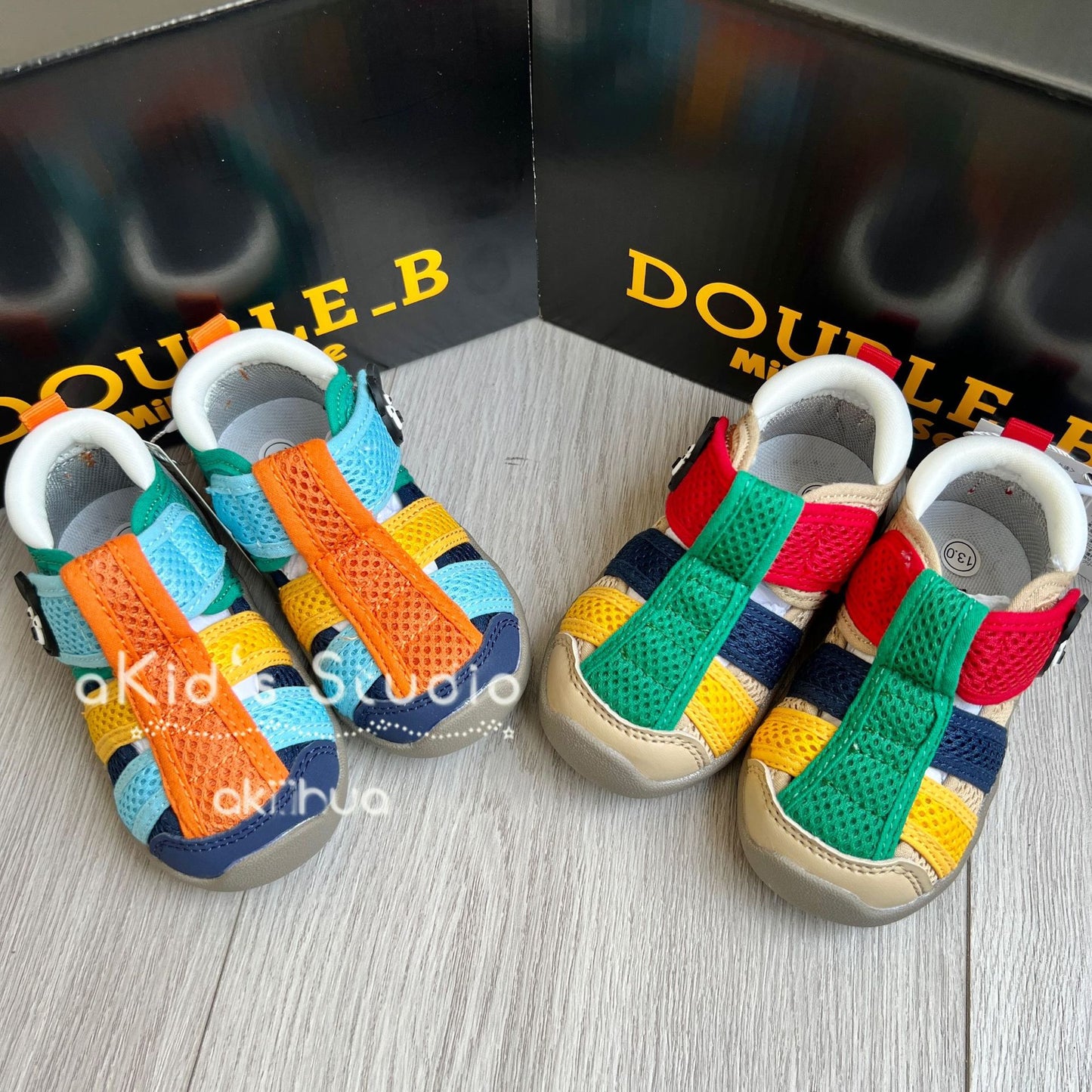 Children's Yuan Black Bear Summer Mesh Velcro Wading Kid's Sandals