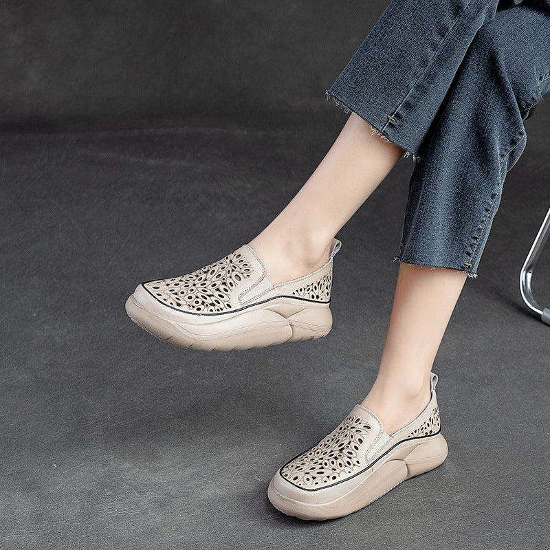 Women's & Men's Hole Bread Bottom Round Head Slip-on Men's Shoes