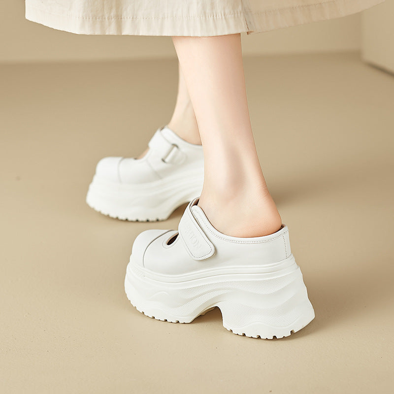 Women's Platform Outdoor Lightweight Muffin High Toe Thick-soles Slippers