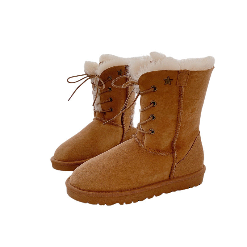 Women's Fur Goddess Two-way Martin Warm Thickened Boots
